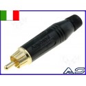 N.2 connettori Amphenol RCA maschi NERO