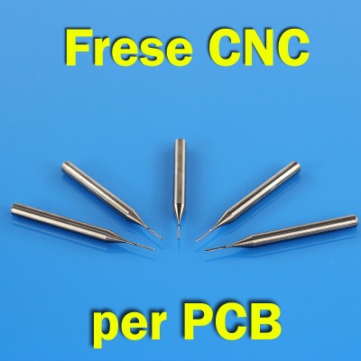 N.10 Frese 0.6mm albero 3.175mm Carburo di Tungsteno